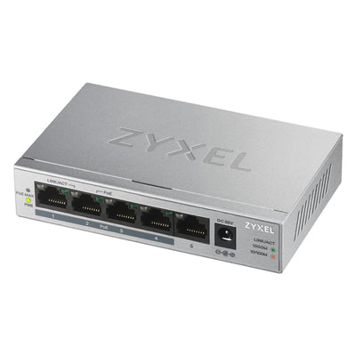 GS1005HP Unmanaged Gigabit Ethernet (10/100/1000) Power over Ethernet (PoE) Silber