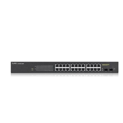Produktbild Gigabit-Switch - Zyxel GS1900-24HP Managed Gigabit Ethernet (10/100/1000) 1U Schwarz