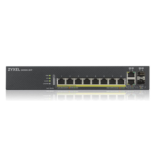 Produktbild Gigabit-Switch - Zyxel GS1920-8HPV2 Managed Gigabit Ethernet (10/100/1000) Power over Ethernet (PoE) Schwarz