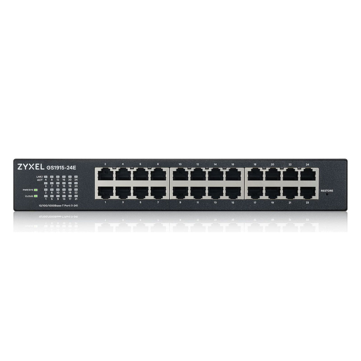Produktbild Gigabit-Switch - Zyxel GS1915-24E Managed L2 Gigabit Ethernet (10/100/1000) 1U Schwarz