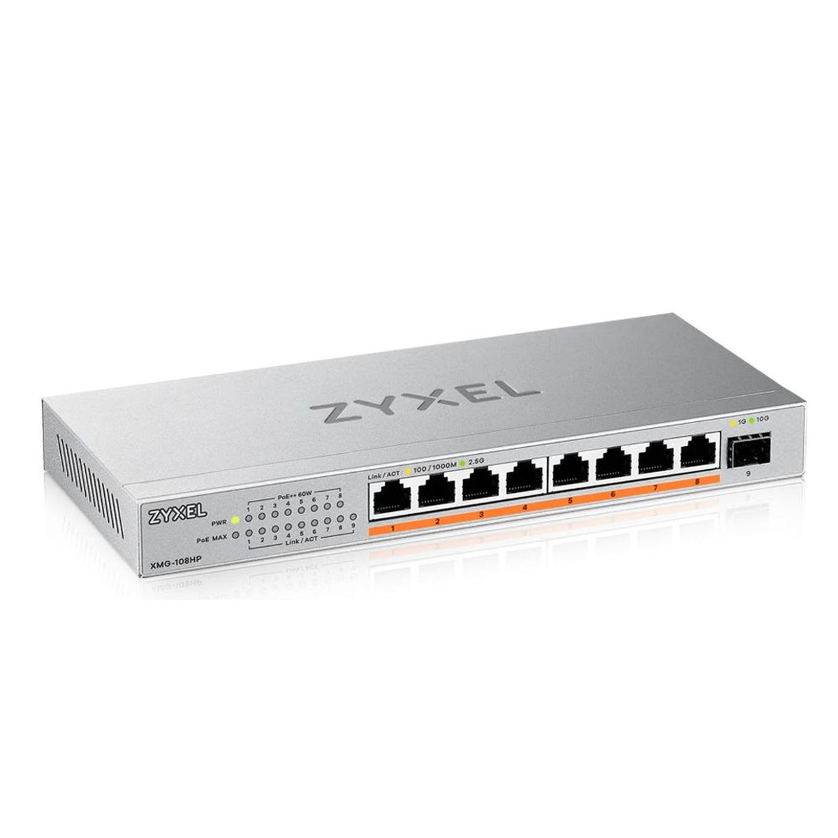 Produktbild Unmanaged Switch - Zyxel XMG-108HP Unmanaged 2.5G Ethernet (100/1000/2500) Power over Ethernet (PoE)