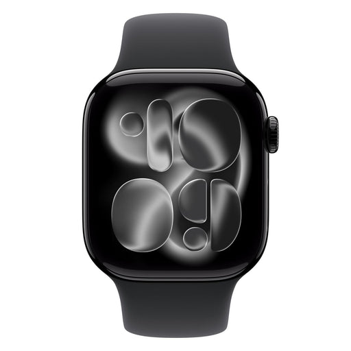 Produktbild Smartwatch - Apple Watch Series 11 GPS 42mm Aluminium Jet Black Sport Band Black S/M