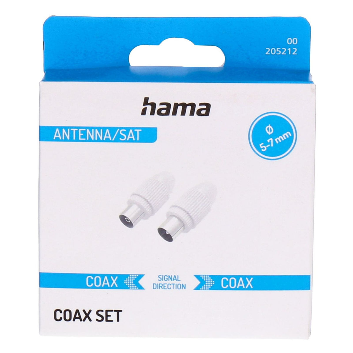 Produktbild Koax-Kabelverbinder - Hama 00205212 Koaxialstecker 2 Stück(e)