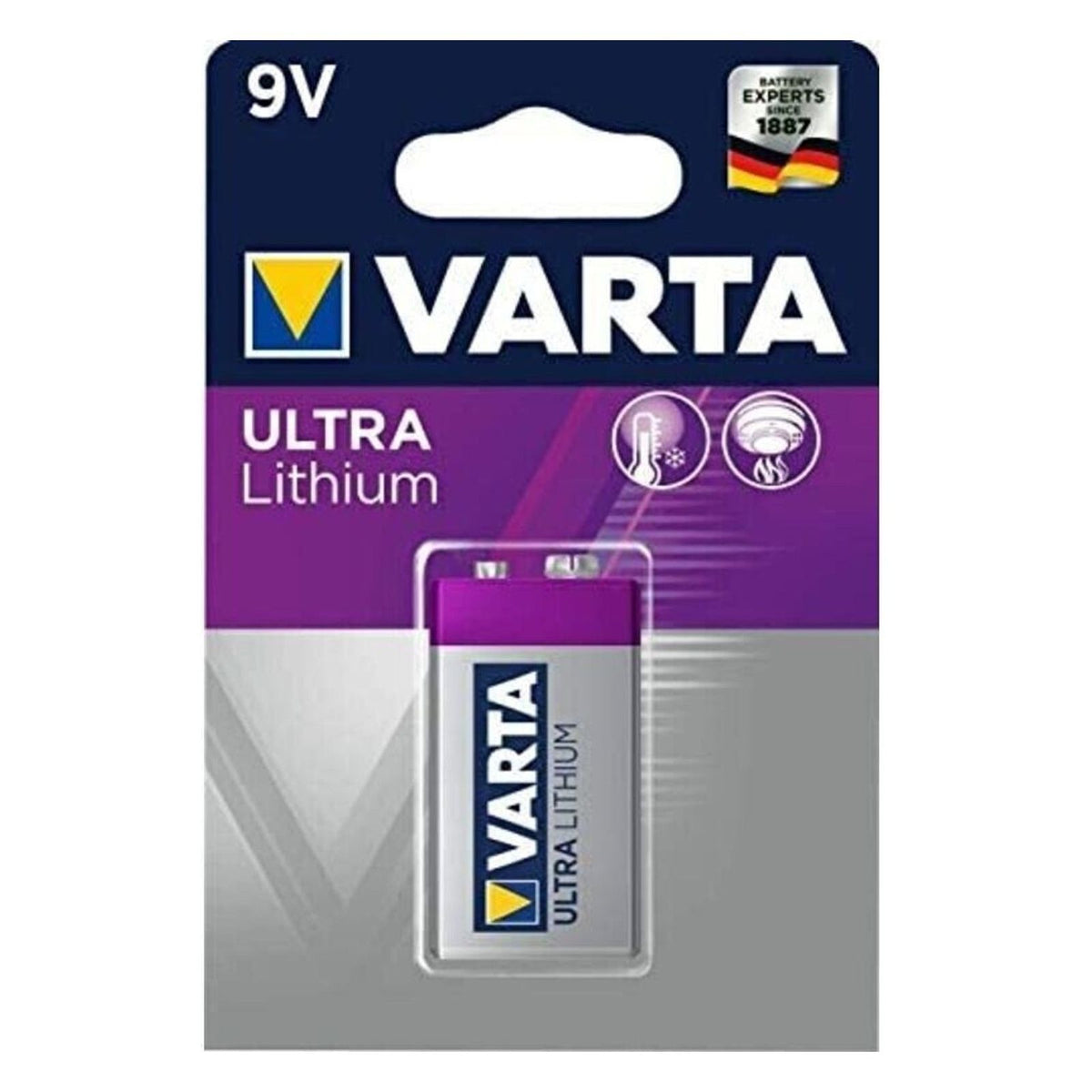 Produktbild Batterie - Varta 9-Volt-Block Lithium Batterie