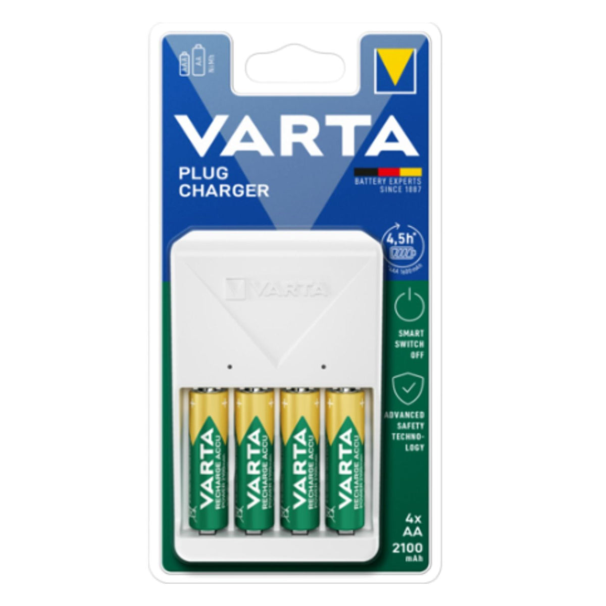 Produktbild Akku-Ladestation - Varta Akku NiMH Universalladegerät inklusive Akkus 4 Stück