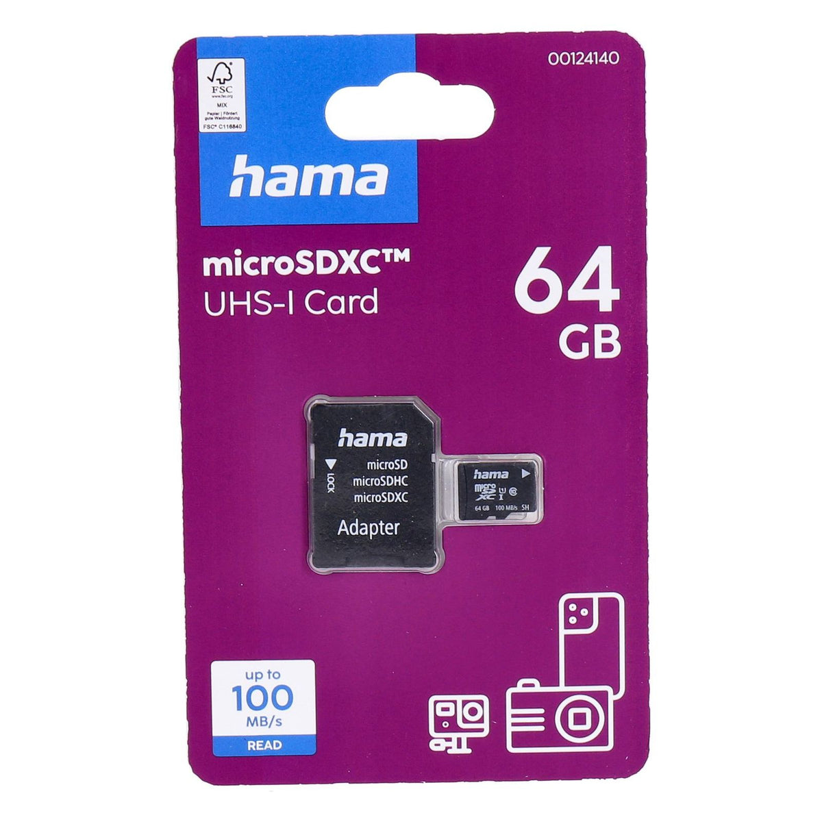 Produktbild Speicherkarte - Hama microSDXC 64GB UHS-I Klasse 10