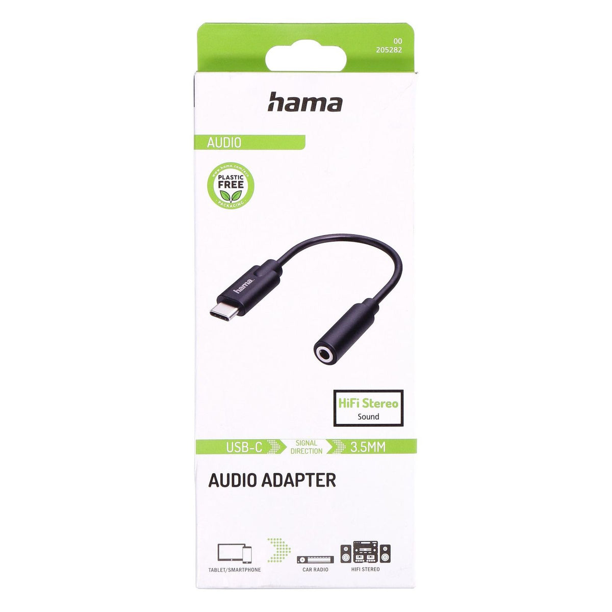 Produktbild Lade- und Sync-Kabel - Hama 00205282 Handykabel Schwarz USB C 3.5mm