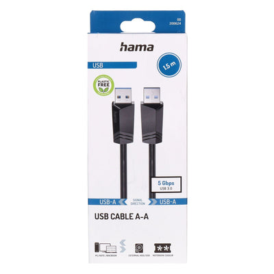 00200624 USB Kabel 1,5 m USB A 5 Gbit/s Schwarz