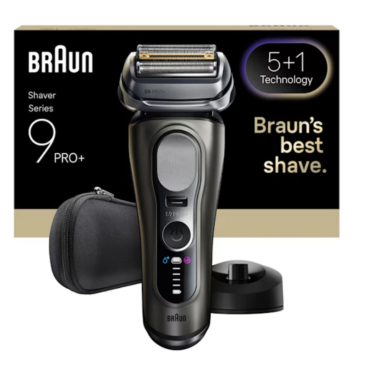 Produktbild Gesichtshaarrasierer - Braun Series 9 Pro+ 9615S Folienschaber Trimmer Schwarz, Grau