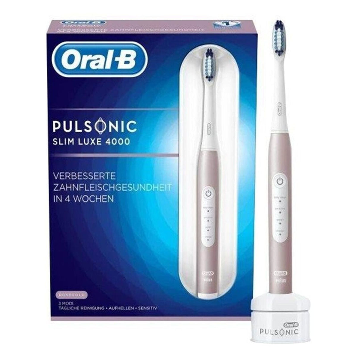 Produktbild Schallzahnbürste - Oral-B Pulsonic Slim Luxe 4000 Erwachsener Schallzahnbürste Platin