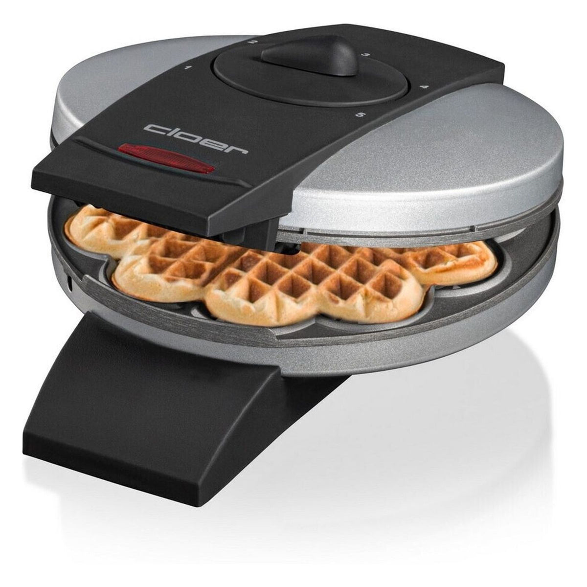 Produktbild Waffeleisen - Cloer 1629 Waffeleisen 5 Waffel(n) 930 W Schwarz, Metallisch