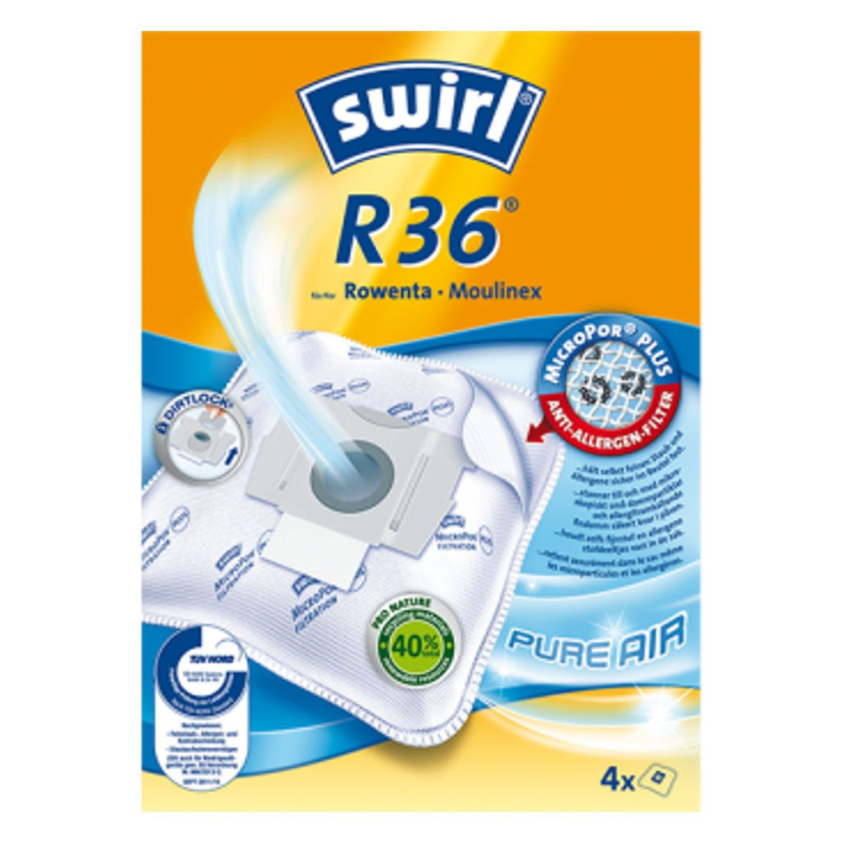 Produktbild Staubsaugerbeutel - Swirl Staubsaugerbeutel R36 EcoPo