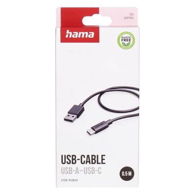 USB Kabel  USB-A auf USB-C  0,5m schwarz 0,48 Gbit/s Schwarz