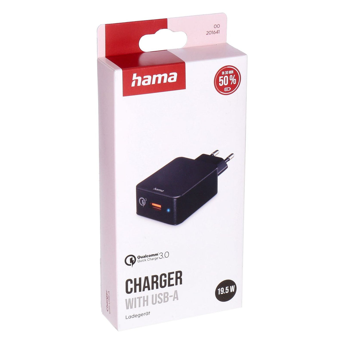 Produktbild Schnelllade-Gerät - Hama Qualcomm® Quick Charge™ 3.0 Smartphone Schwarz AC Schnellladung Drinnen