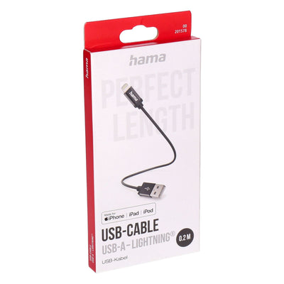 00201578 Lightning-Kabel 0,2 m Schwarz