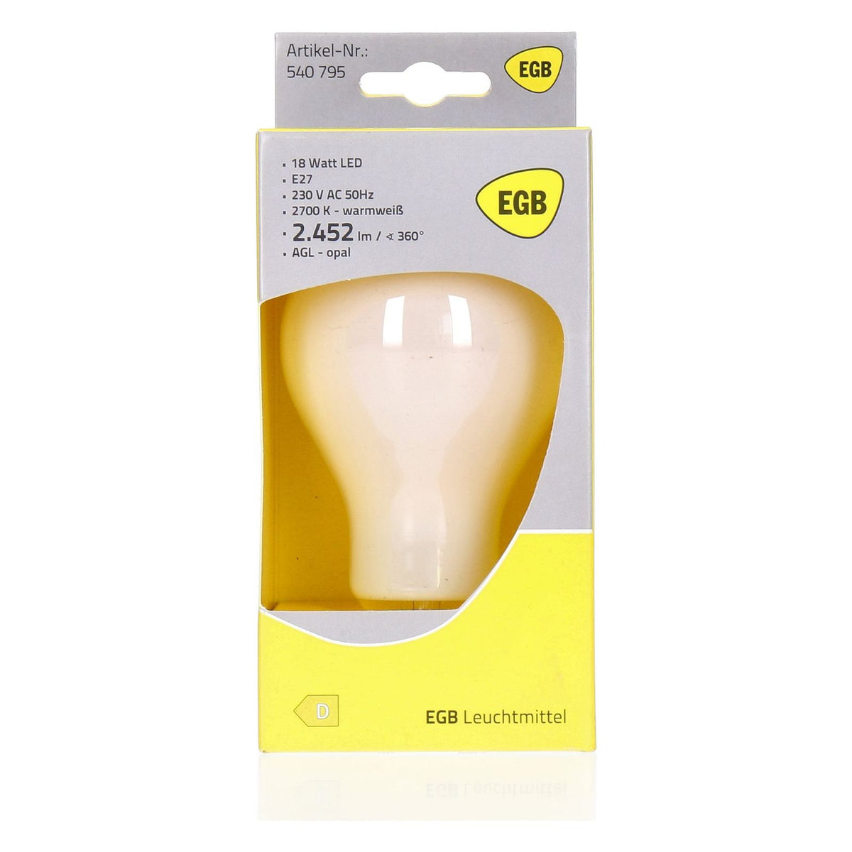 Produktbild LED-Leuchtmittel - EGB LED 18W opal E27