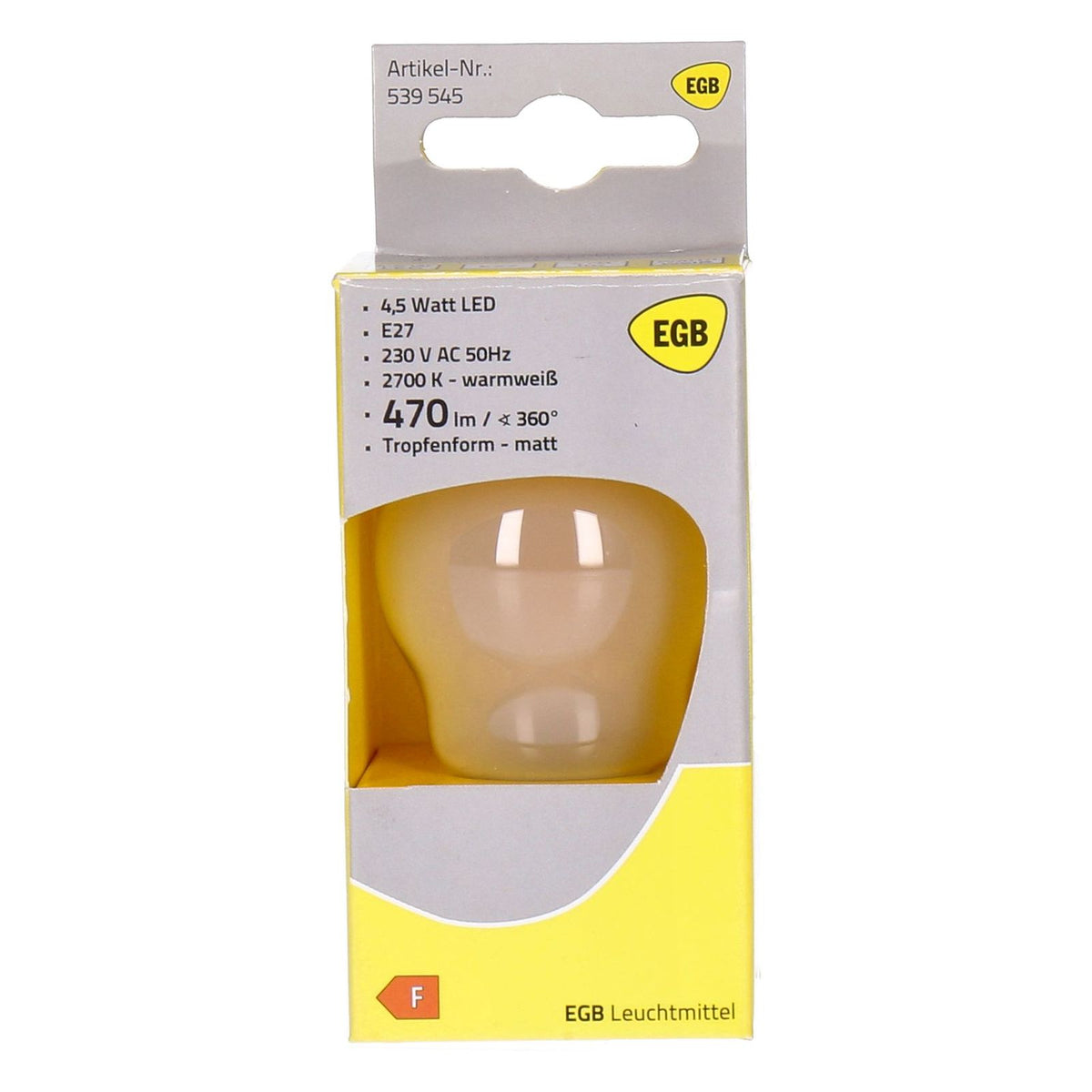 Produktbild LED-Leuchtmittel - EGB Tropfen 4,5W matt E27