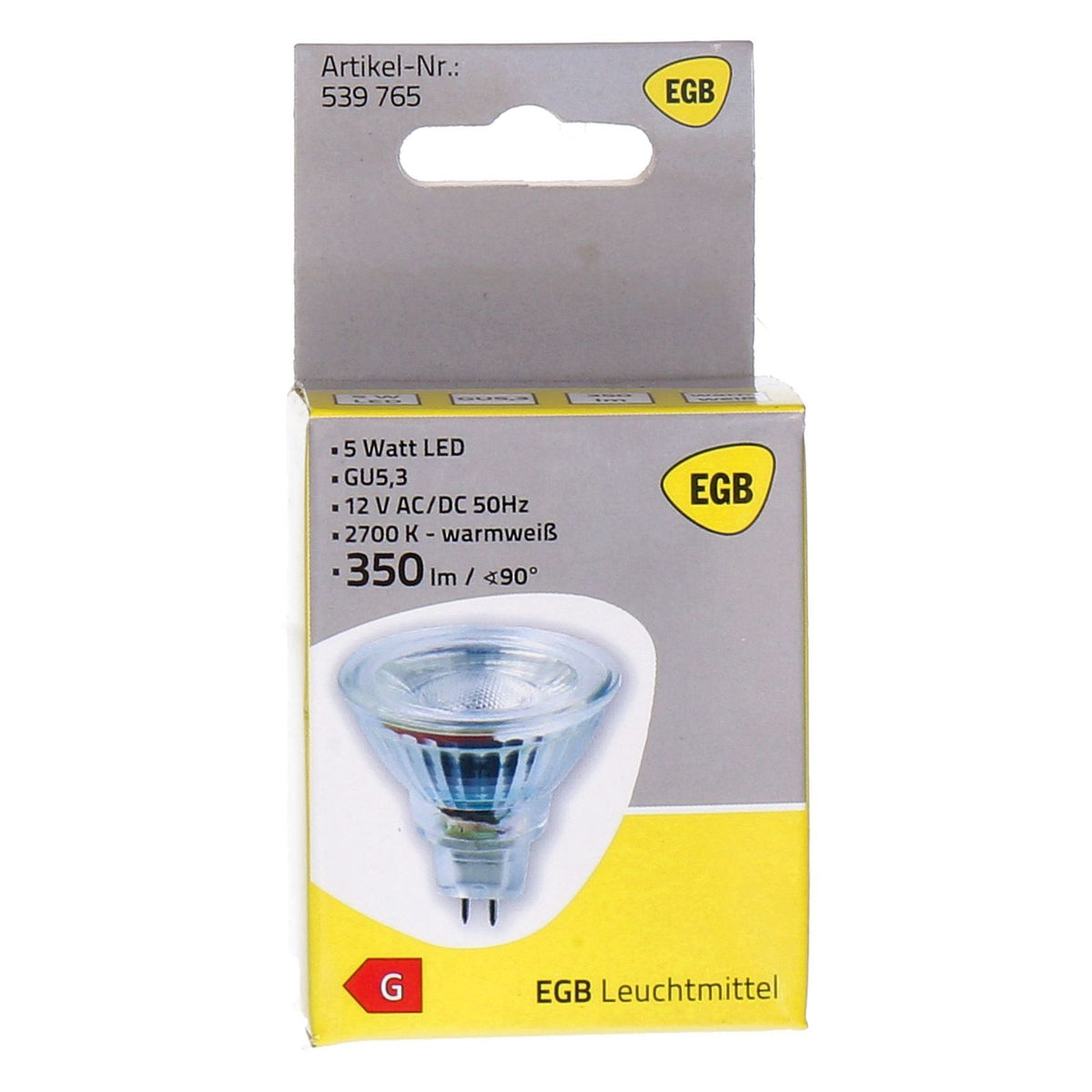 Produktbild LED-Leuchtmittel - LED GU5,3 5W 350lm 2700K