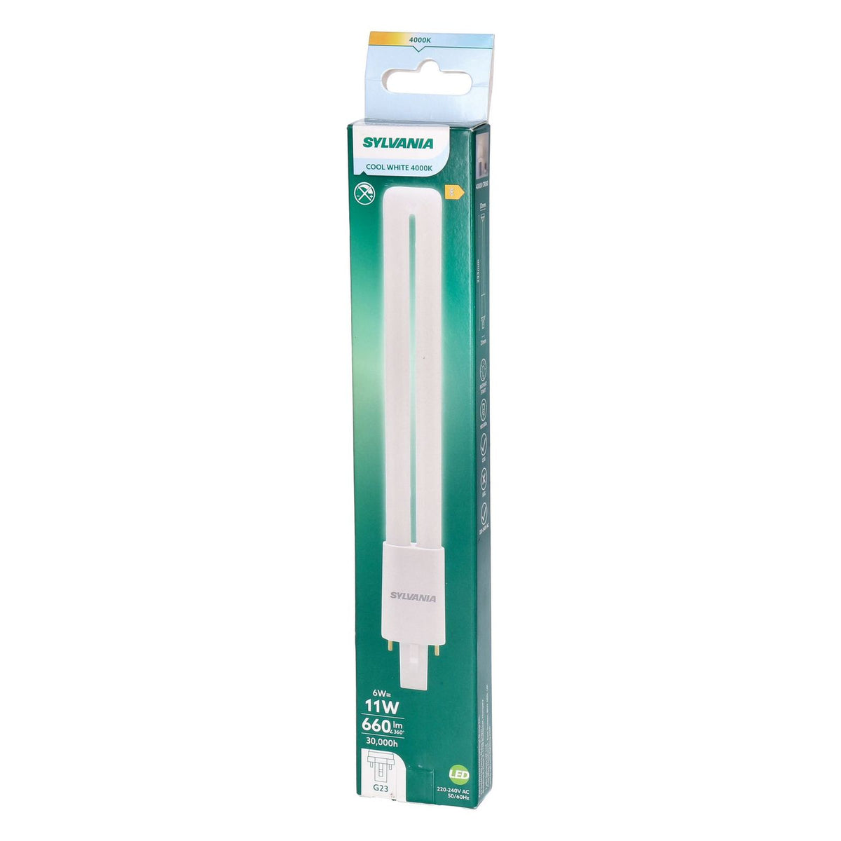 Produktbild Spezialleuchtmittel - Sylvania LED Lampe T38 G23/6W (11W) 660lm 400K Kompaktleuchtstofflampe