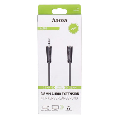 00205119 Audio-Kabel 1,5 m 3.5mm Schwarz