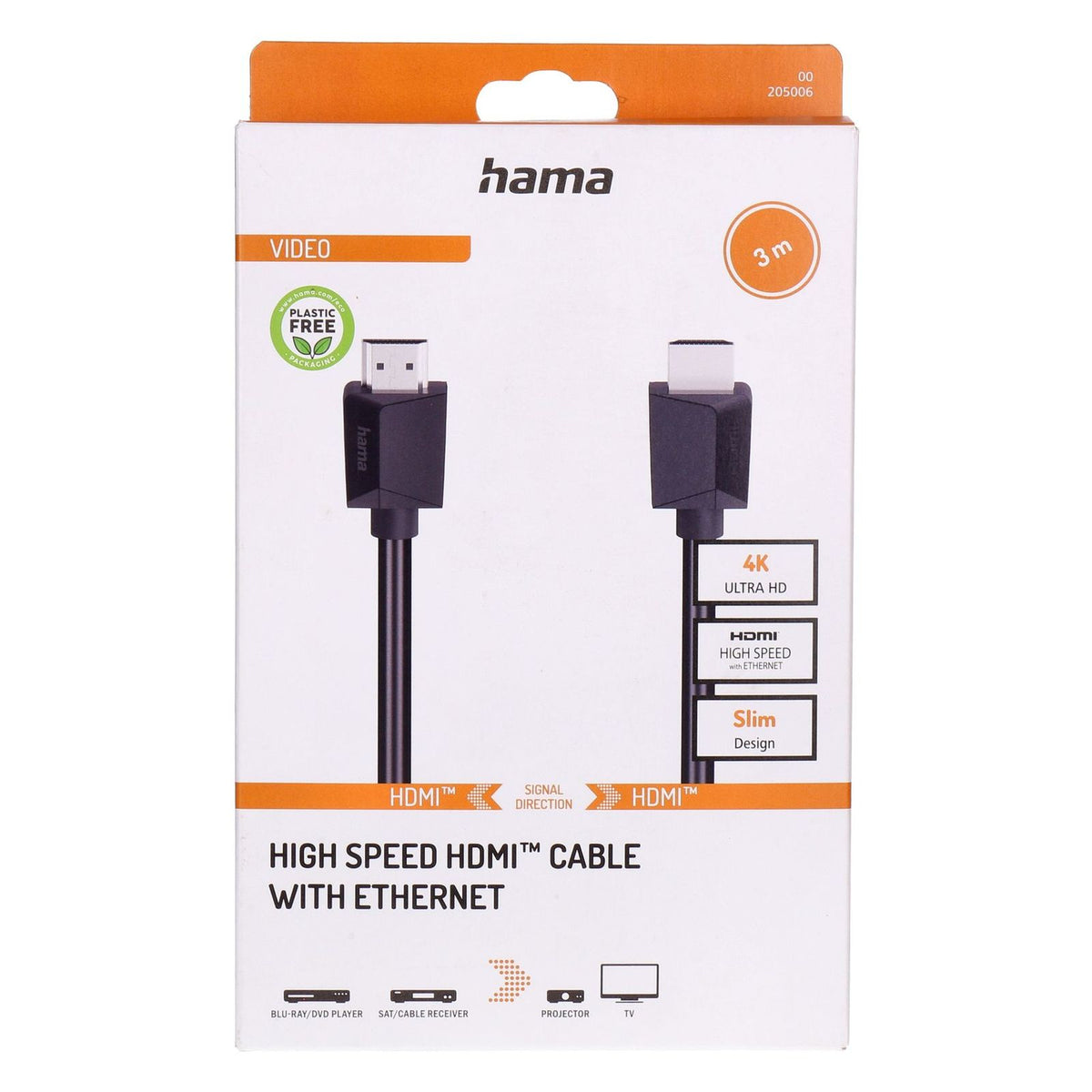 Produktbild HDMI-Kabel - Hama 00205006 HDMI-Kabel 3 m HDMI Typ A (Standard) Schwarz