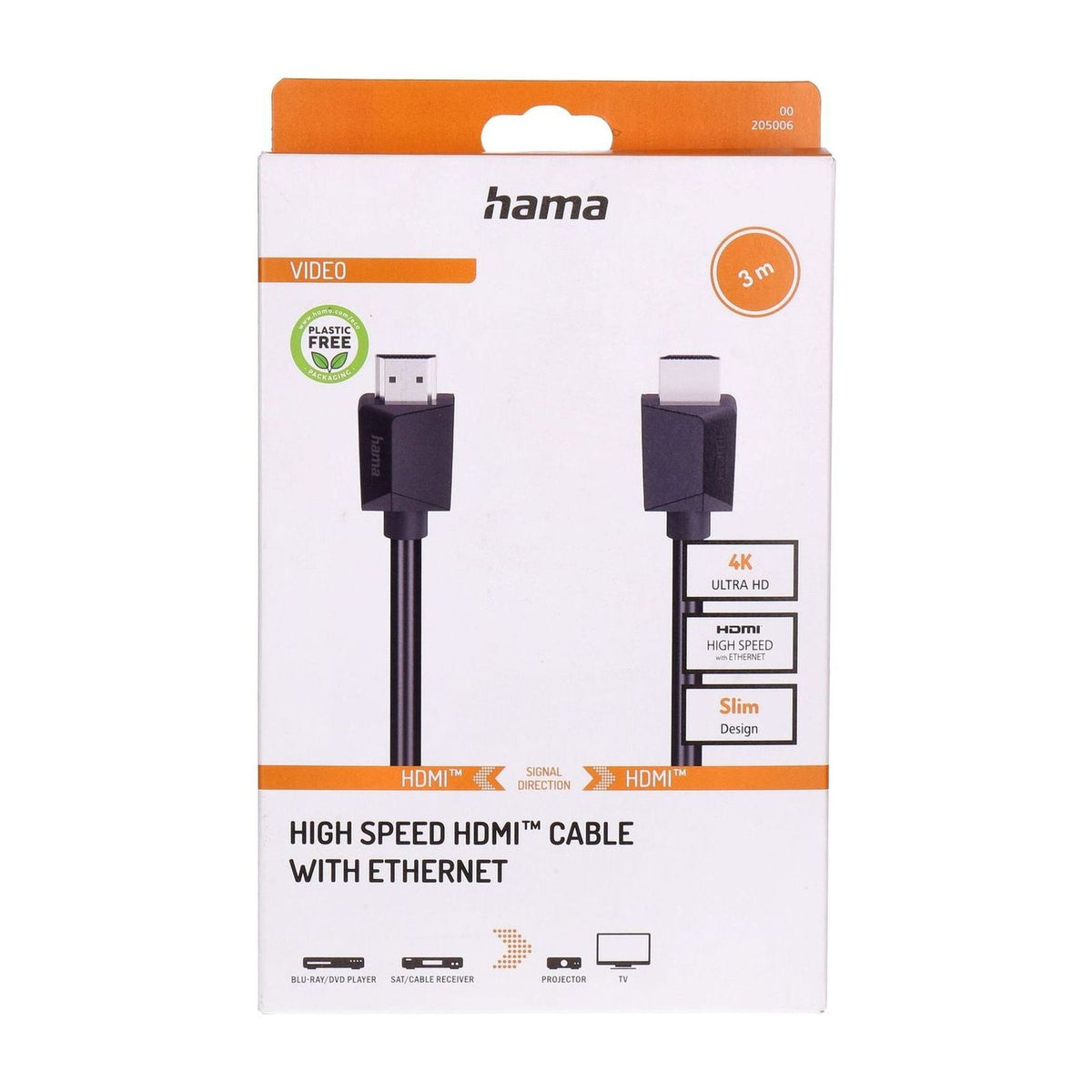 Produktbild HDMI-Kabel - Hama 00205006 HDMI-Kabel 3 m HDMI Typ A (Standard) Schwarz