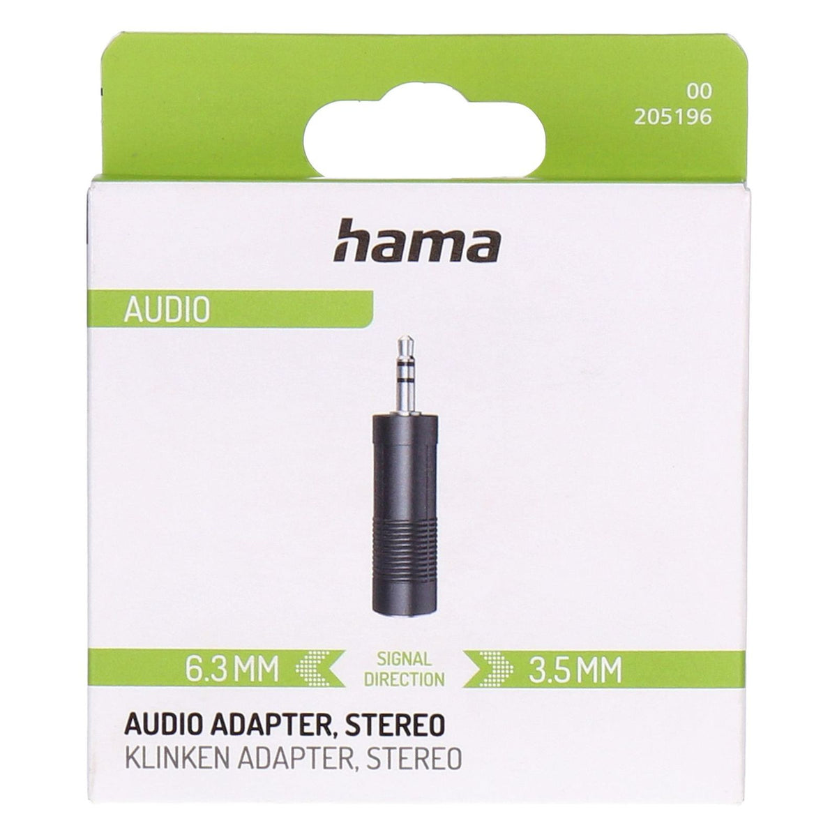 Produktbild Audio-Kabel - Hama 00205196 Audio-Kabel 3.5mm 6.35mm Schwarz