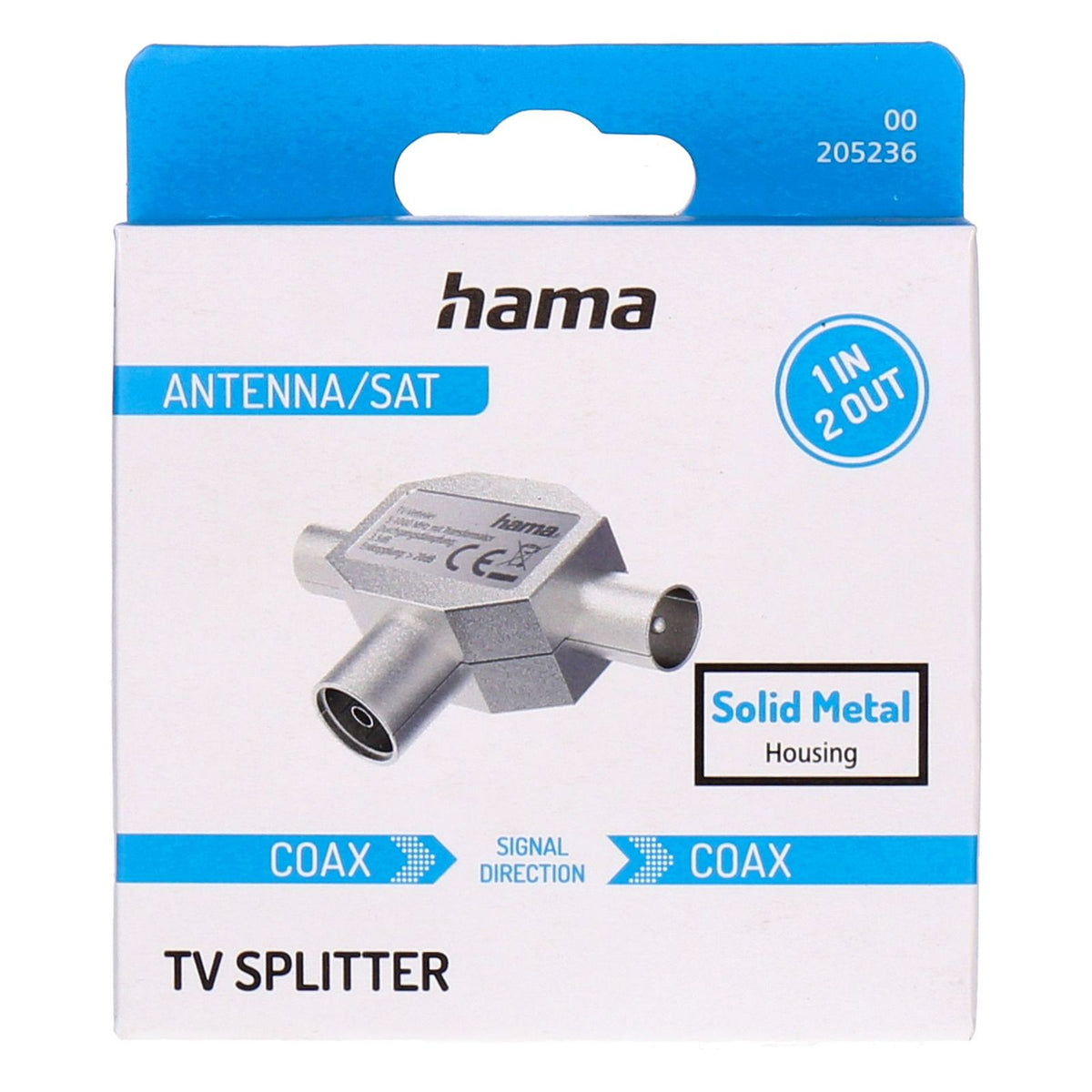 Produktbild Kabelmanagement - Hama 00205236 Kabelspalter oder -kombinator Kabelsplitter Silber