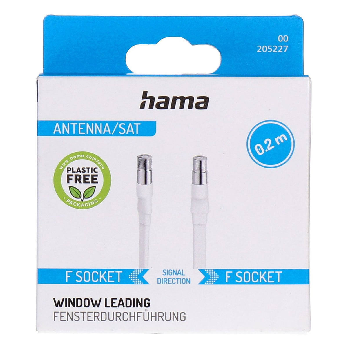 Produktbild SAT-Kabel - Hama 00205227 Koaxialkabel 0,2 m F Weiß