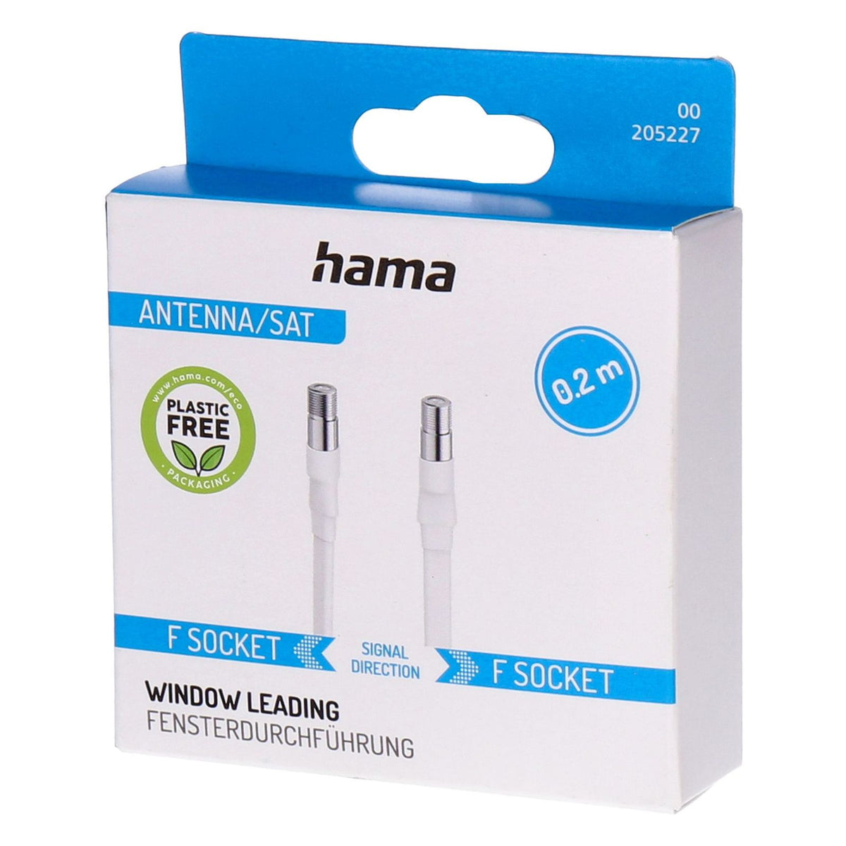 Produktbild SAT-Kabel - Hama 00205227 Koaxialkabel 0,2 m F Weiß