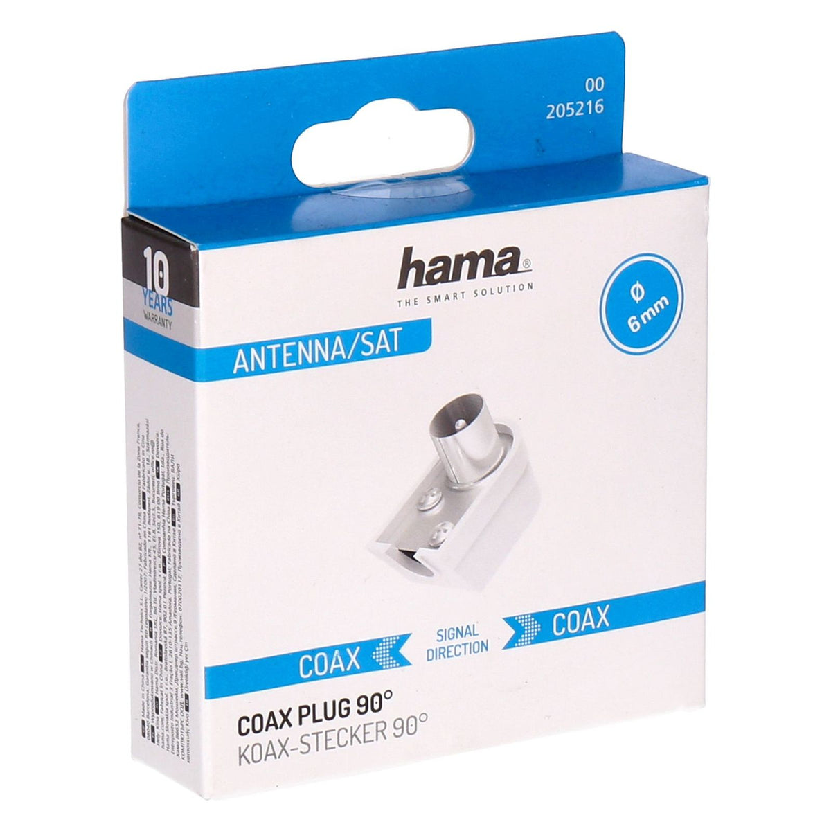 Produktbild Koax-Kabelverbinder - Hama 00205216 Koaxialstecker 1 Stück(e)