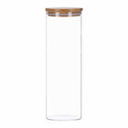 TP Vorratsglas mit Bambus Deckel, Glas Behälter für Lebensmittel, luftdicht, spülmaschinenfest, 2200ml
